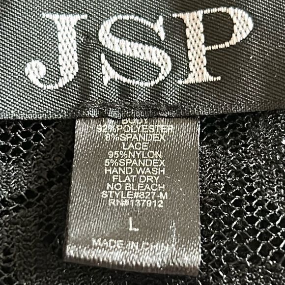 JSP polyester/lace/nylon short jacket. 22”long from shoulder to hem; 19”sleeve. - Picture 6 of 6